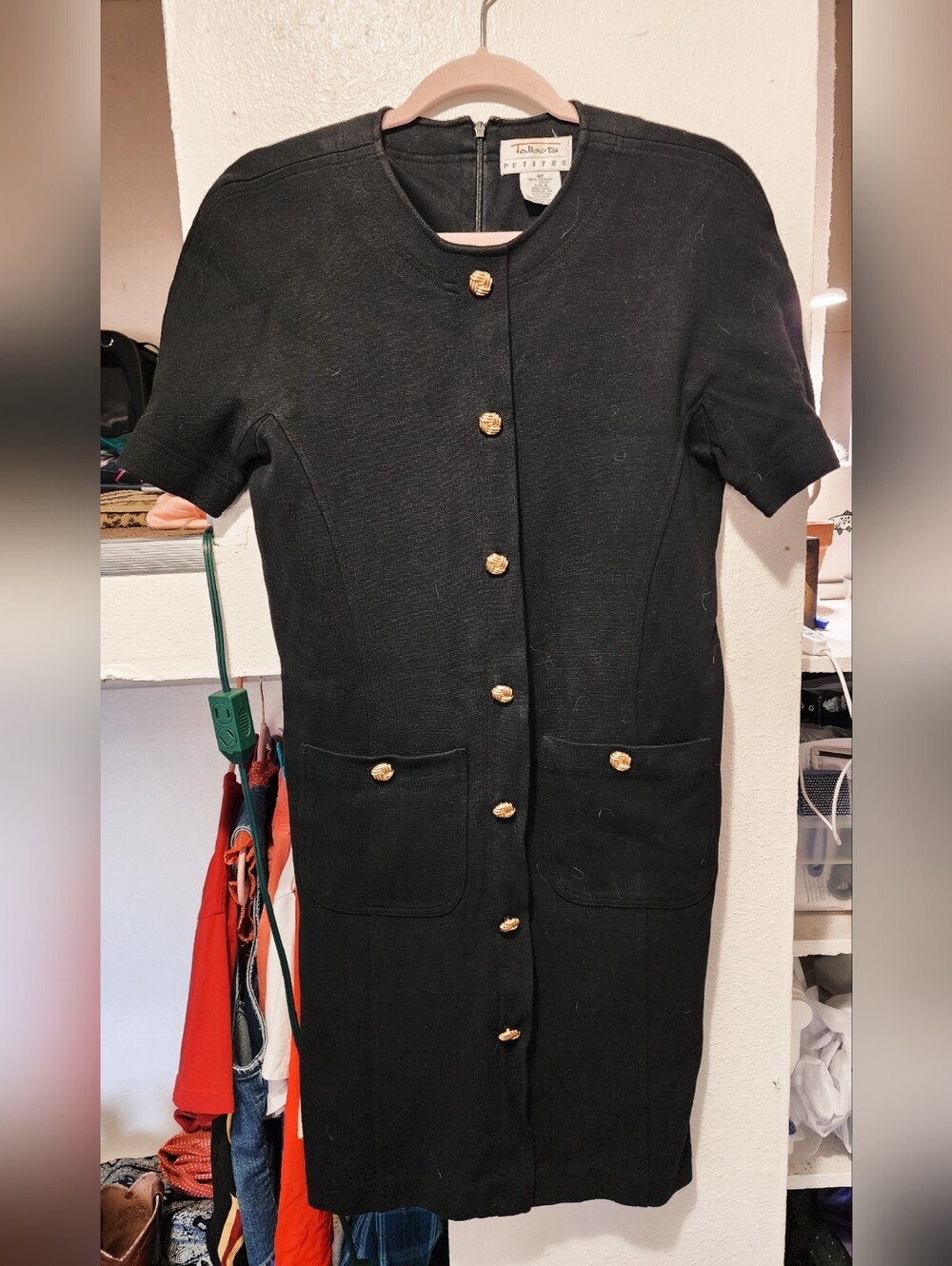 "TALBOTS" WOMEN'S 80'S/90'S MIDI DRESS - BLACK